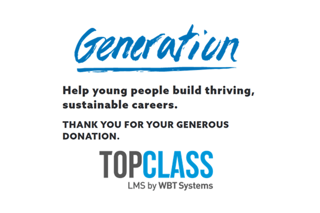 WBT Systems donated to Generation