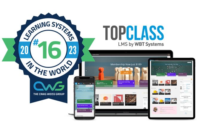 TopClass LMS named the 2023 top 16 learning system in the world by Craig Weiss Group