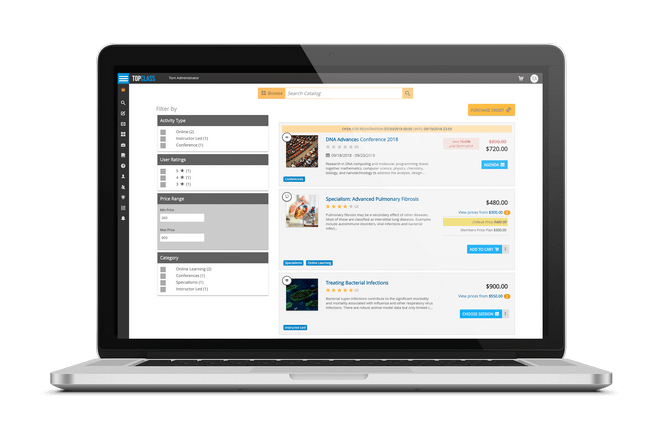 eLearning revenue with Topclass LMS