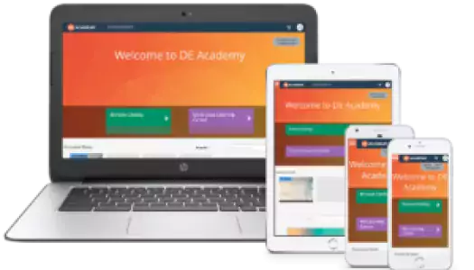 DEAcademy mobile responsive learning platform built on TopClass LMS